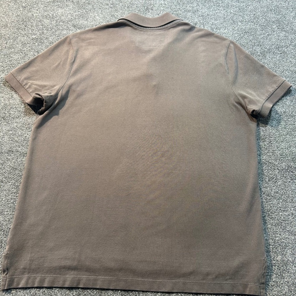 Express Mens Polo Size L Gray Pique Preppy Logo Casual - Picture 8 of 9